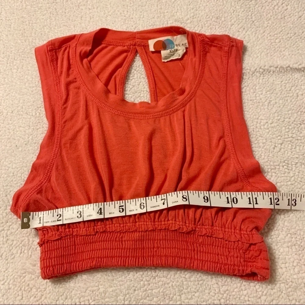 Free People Beach Morningside Crop Tank Top Bright Pink